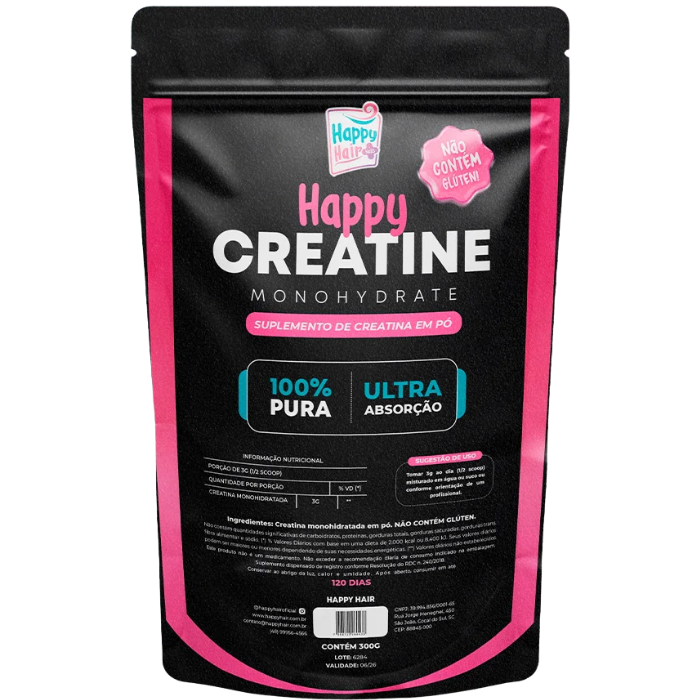 Cada Happy Creatine contém: